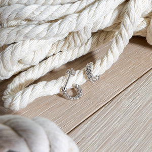 Marina Rope Stud Hoop Earrings