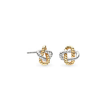 Load image into Gallery viewer, Marina Rope Knot Golden Stud Earrings
