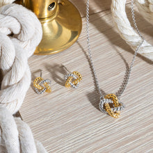 Load image into Gallery viewer, Marina Rope Knot Golden Stud Earrings
