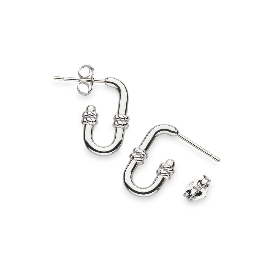 Marina Rope Bar Link Stud Hoop Earrings