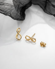 Load image into Gallery viewer, Infinity Mini Golden Stud Earrings
