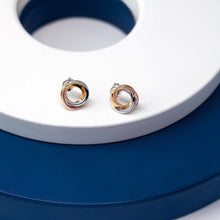 Load image into Gallery viewer, Bevel Trilogy Stud Earrings
