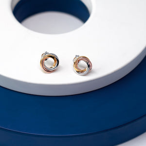Bevel Trilogy Stud Earrings