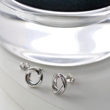 Load image into Gallery viewer, Bevel Trilogy Stud Earrings
