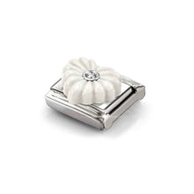 Load image into Gallery viewer, Composable Classic Link White Heart Silver With Clear CZ
