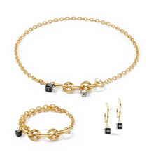 Load image into Gallery viewer, Necklace Chunky Chain Gold-Black
