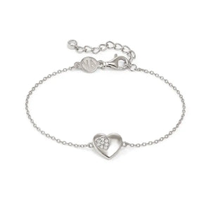 Petit Sparkle Bracelet - Heart Silver