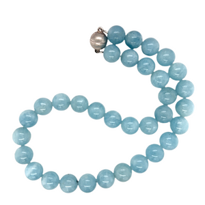 Aquamarine Bead Necklace