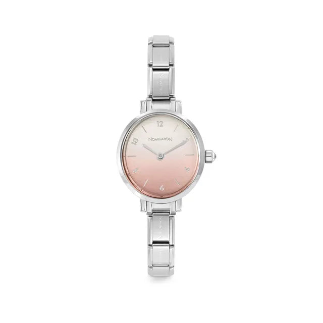 Time Oval Watch Sunray Fade Pastel Pink