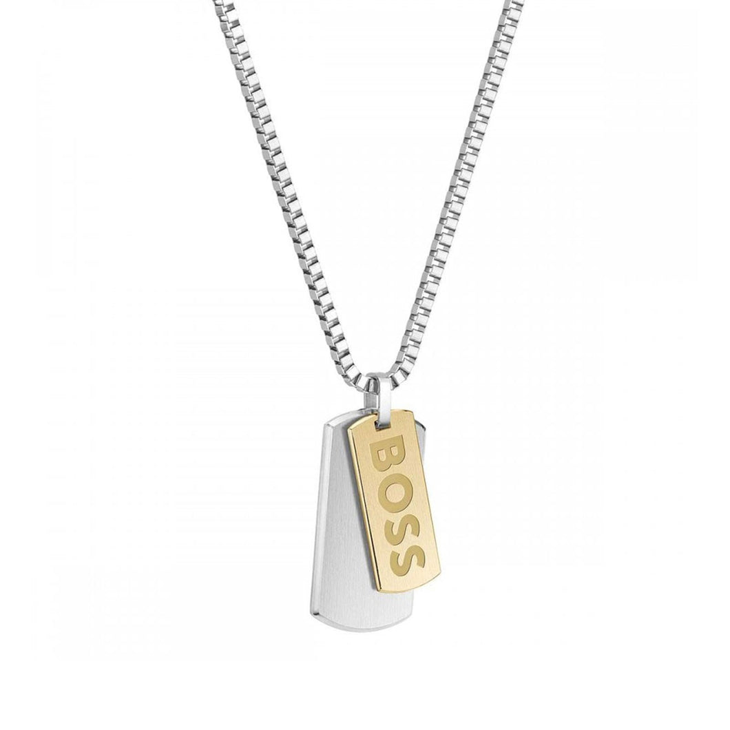 Devon Two Tone Tag Necklace