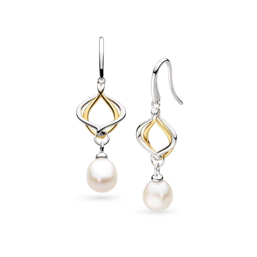 Alicia Golden Pearl Drop Earrings