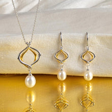Load image into Gallery viewer, Alicia Golden Pearl Drop Earrings
