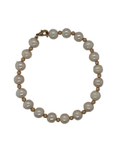 Load image into Gallery viewer, Freshwater Pearl And Gold Bead Bracelet
