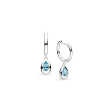 Load image into Gallery viewer, Coast Pebble Swiss Blue Topaz Hoop Earrings
