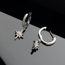 Load image into Gallery viewer, Céleste North Star Hoop Earrings
