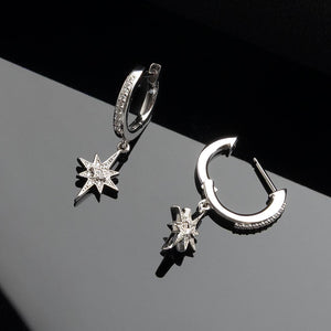 Céleste North Star Hoop Earrings