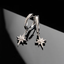 Load image into Gallery viewer, Céleste North Star Hoop Earrings
