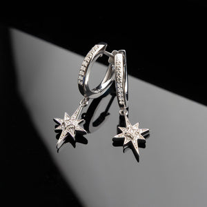 Céleste North Star Hoop Earrings