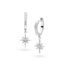 Load image into Gallery viewer, Céleste North Star Hoop Earrings
