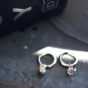 Revival Céleste Sun & Crescent Moon Hoop Earrings