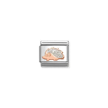 Load image into Gallery viewer, Composable Classic Link Bonded Rose Gold Hedgehog With Glitter
