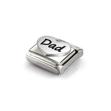 Load image into Gallery viewer, Composable Classic Link Dad Heart New In Oxidised Silver

