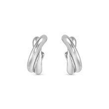 Load image into Gallery viewer, Ecclectica Earrings - Crisscross Hoops Steel
