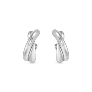 Ecclectica Earrings - Crisscross Hoops Steel