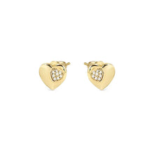 Load image into Gallery viewer, Petit Sparkle Earrings - Heart 18K Yellow Gold Plated
