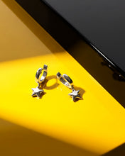 Load image into Gallery viewer, Rox Little Rock Star Hoop Drop Earrings

