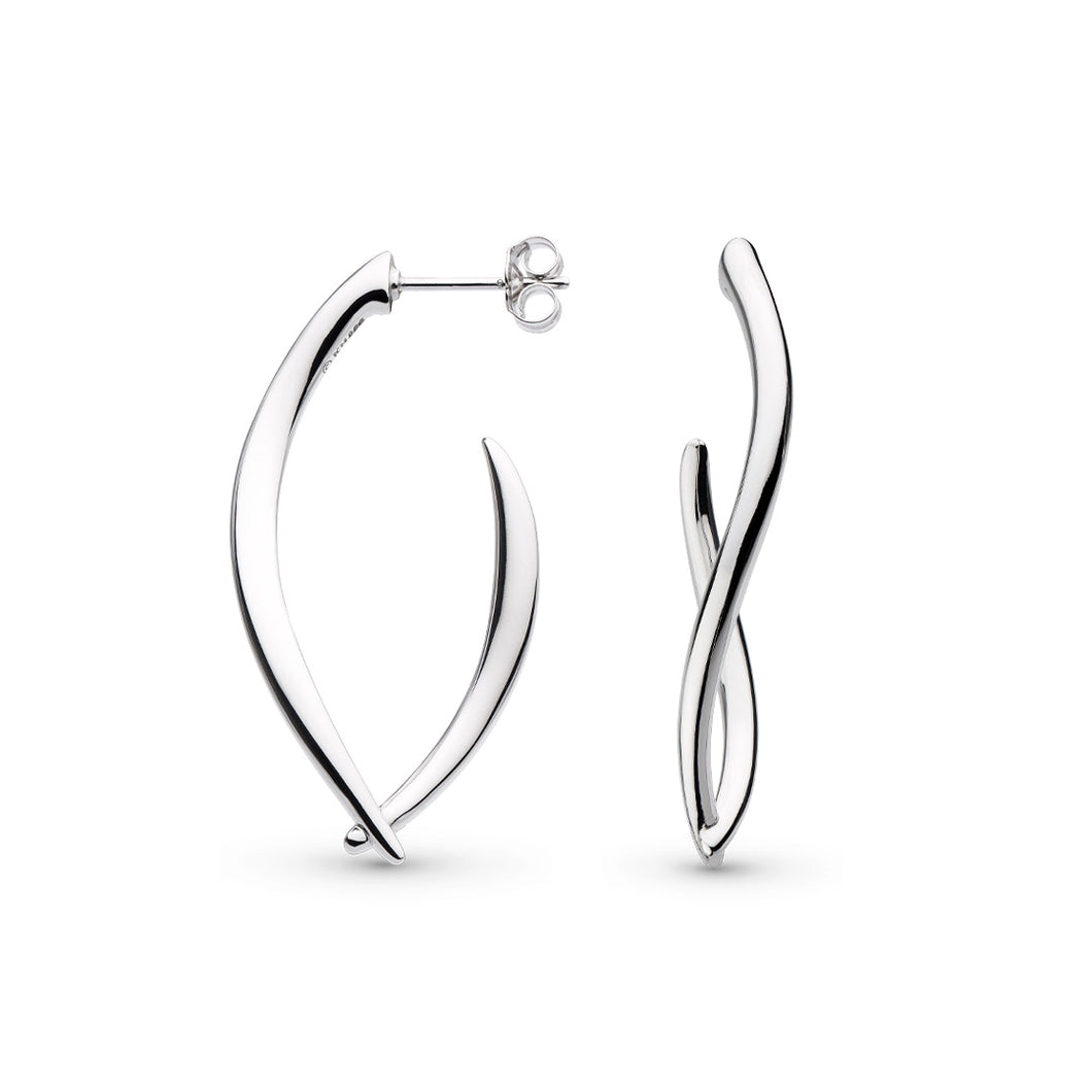 Entwine Twine Twist Link Grande Hoop Earrings