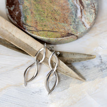 Load image into Gallery viewer, Entwine Twine Twist Duo Link Drop Earrings
