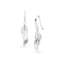 Load image into Gallery viewer, Feather Wisp Drop Earrings
