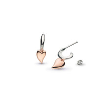 Load image into Gallery viewer, Desire Kiss Blush Mini Heart Hoop Drop Earrings
