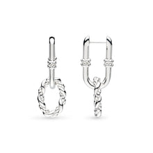 Load image into Gallery viewer, Marina Rope Link Duo Grande Hinged Hoop Earrings
