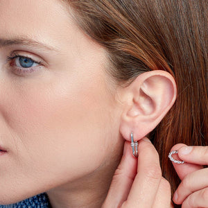 Marina Rope Link Duo Grande Hinged Hoop Earrings