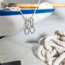 Load image into Gallery viewer, Marina Rope Link Duo Grande Hinged Hoop Earrings
