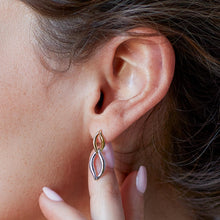 Load image into Gallery viewer, Entwine Twine Link Golden Drop Earrings
