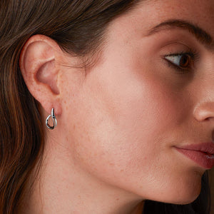 Serenity Grande Stud Hoop Earrings