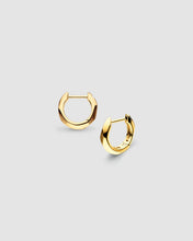 Load image into Gallery viewer, Glint Geo Golden Hoop Earrings
