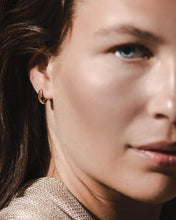 Load image into Gallery viewer, Glint Geo Golden Hoop Earrings
