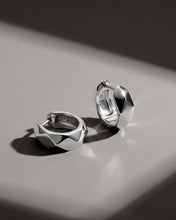 Load image into Gallery viewer, Glint Geo Wide Hoop Earrings
