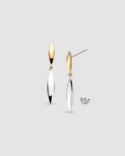 Load image into Gallery viewer, Glint Golden Two-Tone Drop Earrings
