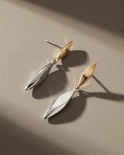 Load image into Gallery viewer, Glint Golden Two-Tone Drop Earrings
