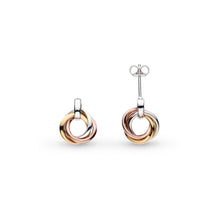 Load image into Gallery viewer, Bevel Trilogy Golds Link Stud Earrings
