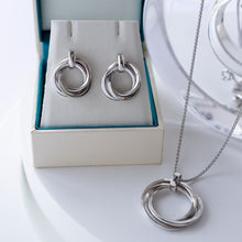 Load image into Gallery viewer, Bevel Trilogy Grande Link Stud Earrings
