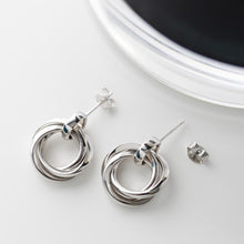 Load image into Gallery viewer, Bevel Trilogy Grande Link Stud Earrings
