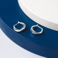 Load image into Gallery viewer, Bevel Cirque Small Hinged Huggie Hoop Earrings

