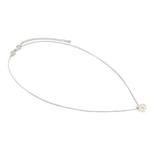 Load image into Gallery viewer, Siren Dream Necklace - Silver, Clear Cubic Zirconia And Pearl
