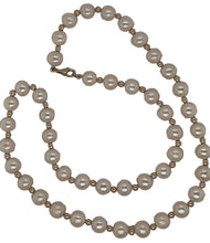 Load image into Gallery viewer, Freshwater Pearl And Gold Bead Necklace

